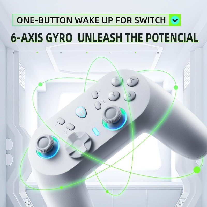 ThundeRobot G45 Pro Wireless PC Controller for Windows PC,Switch,IOS&Android,Wireless Game Controller with Hall Effect Joysticks&Triggers/Gyroscope,RGB Lights [video game] - Image 4